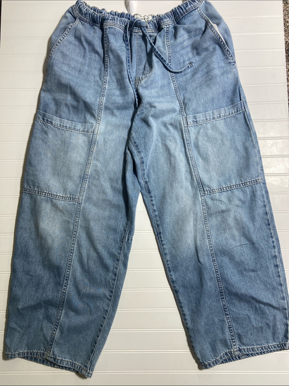Lucky Barrel-Leg Jeans Size M Pull-On Oversized Indie Sleaze 90s Grunge NWT